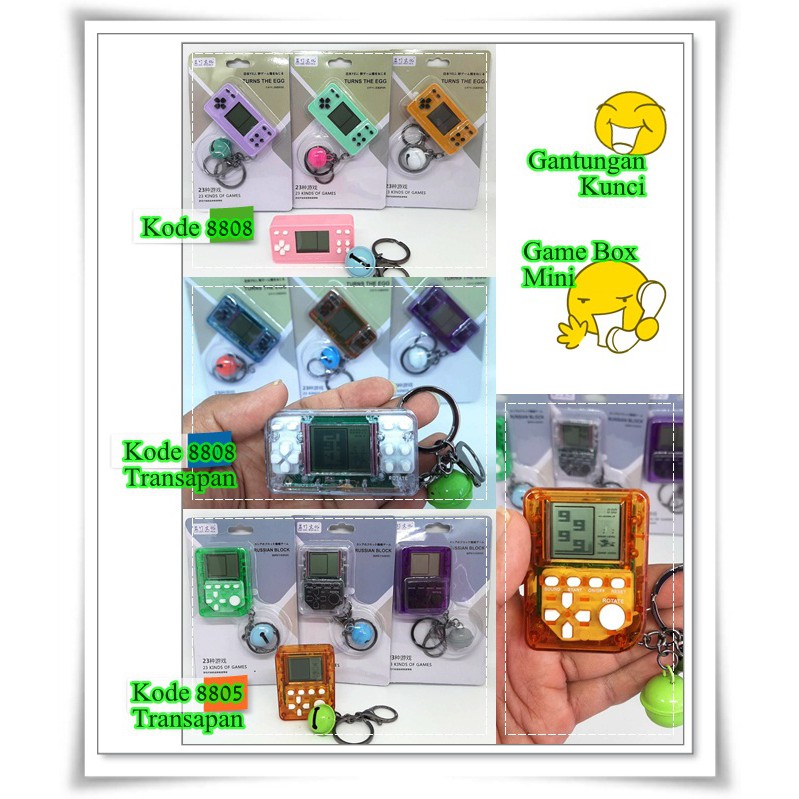 Gantungan Kunci Game Box Mini 23 In 1 - Konsol Game Klasik Mini Retro - Keychain Game Boy