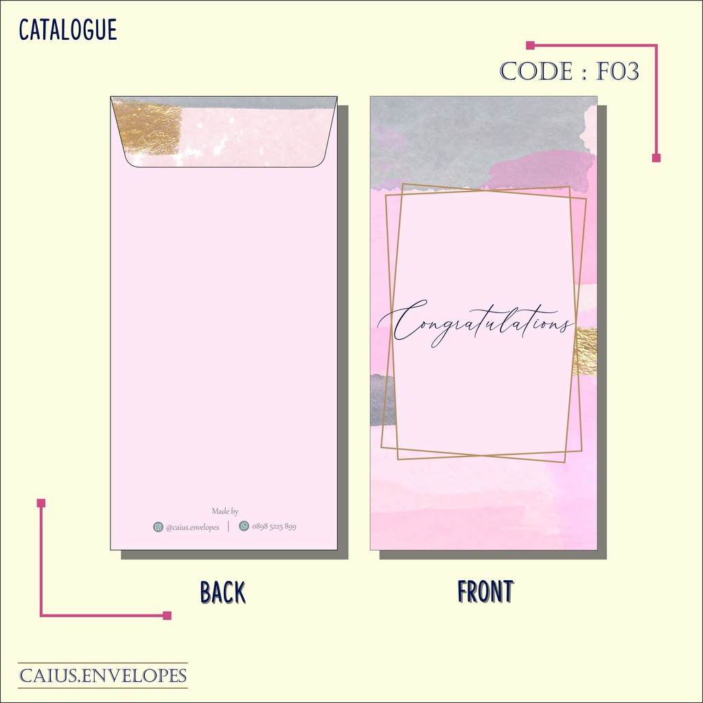 

Amplop pink / Amplop custom watercolor
