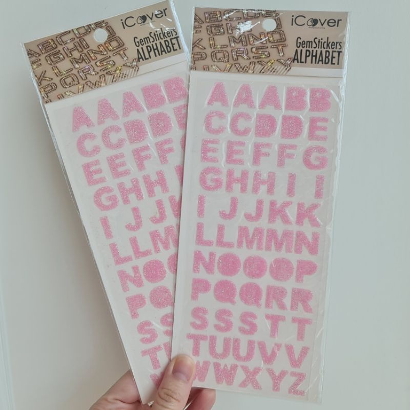 

Pink Glitter Alphabet Sticker Deco Stickers Huruf Abjad Abecedario Stiker Manik Journaling Bujo Lettering Header Diary