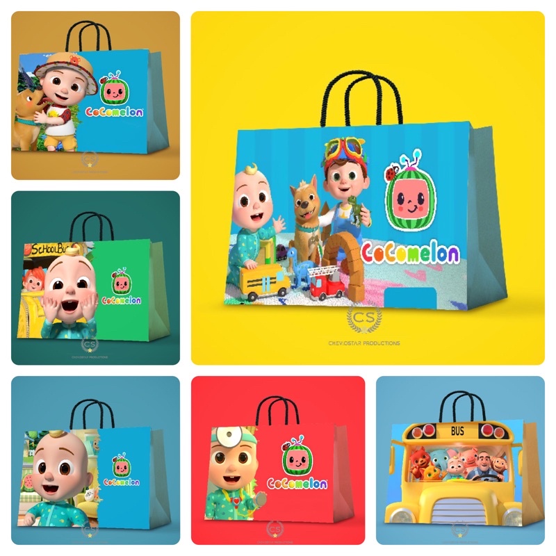 

Paperbag cocomelon Tas kado Tas kertas Hampers Shopping bag Goodie bag Birthday abungkus kado