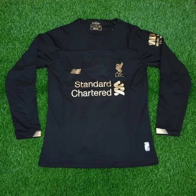 BAJU BOLA LENGAN PANJANG LIVERPOOL GK KIPER HITAM NEW 2019/2020 - GRADE ORI
