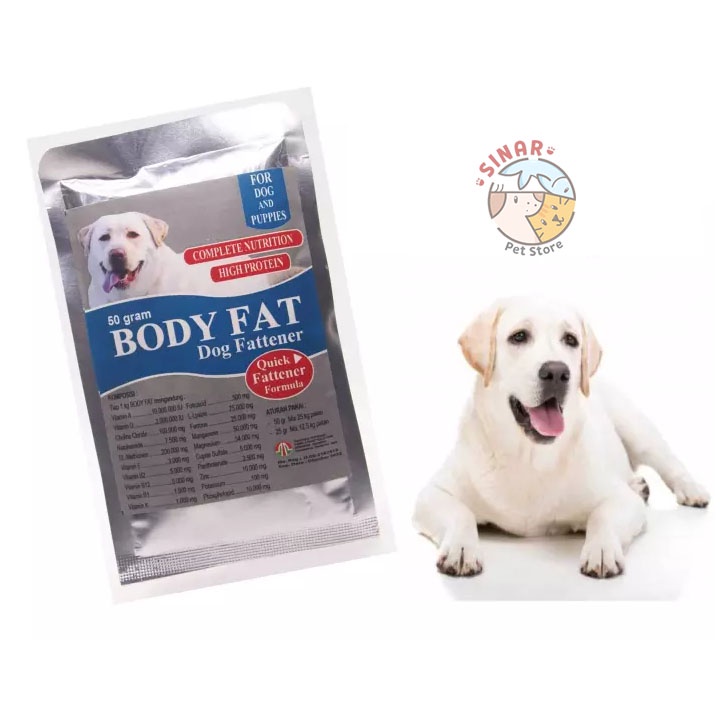 Body Fat Dog 50GR Vitamin Penggemuk Badan Anjing Fattener Booster