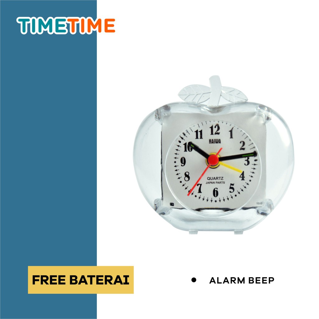 Jam Meja Weker Alarm Bentuk Unik Lucu Analog Alarm Clock Murah Kaiwa FREE BATERAI