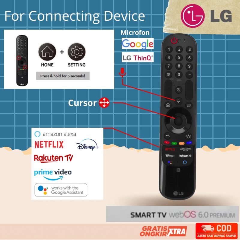 NEW MAGIC REMOTE LG ANMR 18 ANMR 20 ANMR 21 SMART TV ORIGINAL