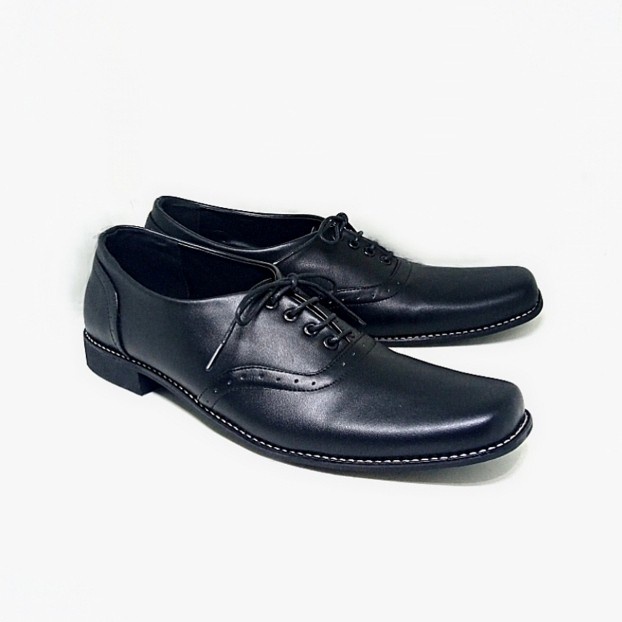 Sepatu Pria pantofel Big Size 44 45 46 47 48 sepatu formal BARAKA-02 kulit hitam ukuran jumbo besar