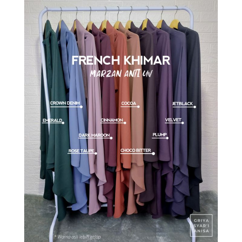 French Khimar Mazen Tanpa Lengan