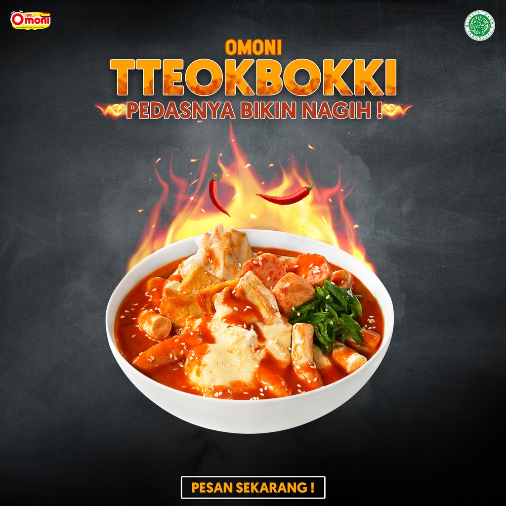 TTEOKBOKKI TOPOKKI Makanan Jajanan Korea Viral Halal BPOM Merek Omoni Korean Halal Food