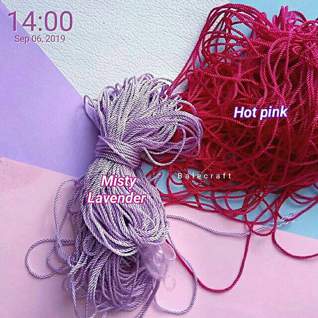 1 meter bahan gelang  hongkong nylon padat size 1mm biasa 