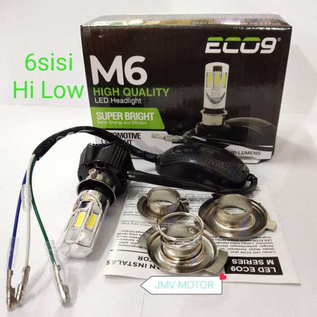 LAMPU DEPAN LED HEADLAMP DEPAN LED 6 SISI M6 LUMINOS ECO 9 ACDC
