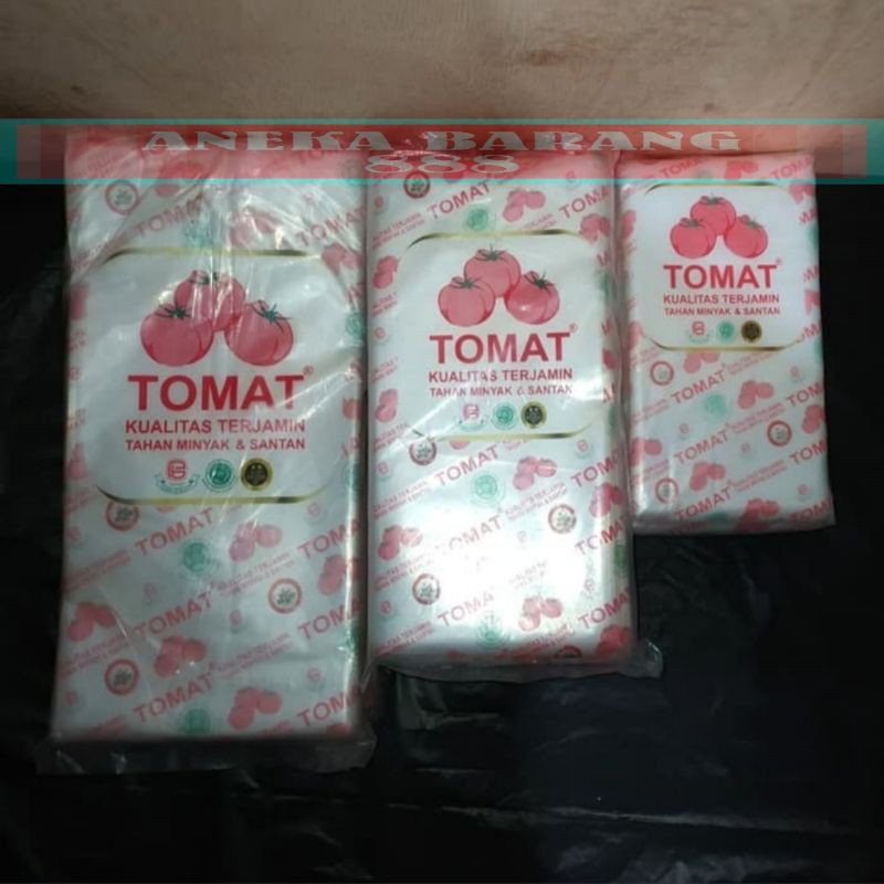 plastik pe tomat uk 15x30(isi 4 pack) kantong plastik es