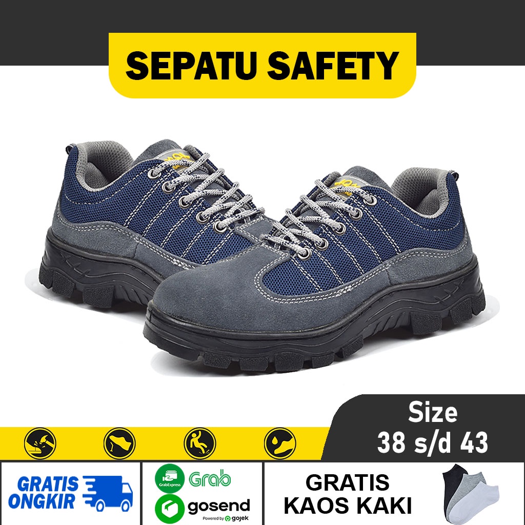 Sepatu Safety Ujung Besi Sepatu Septi Sepatu Sefty Sepatu Safety Shoes Low Cut - SSSLC09