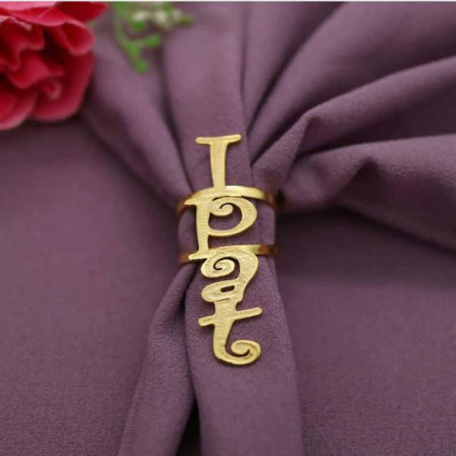 BROS HIJAB NAMA /BROS RING HIJAB UKIR NAMA CUSTOM /BROS NAMA