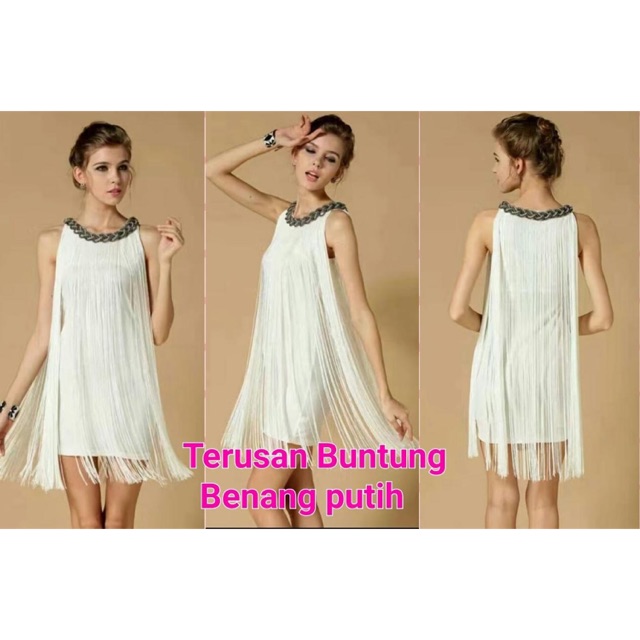 Belly dance dress putih full benang line dance kostum tari salsa dansa senam fitness zumba aerobik g