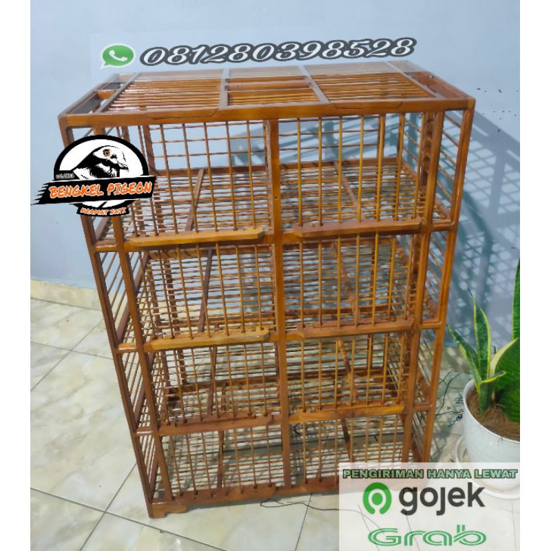 dondang kandang lepasan kayu jati merpati jumbo ukuran 8 pintu khusus merpati lomba balap kolongan