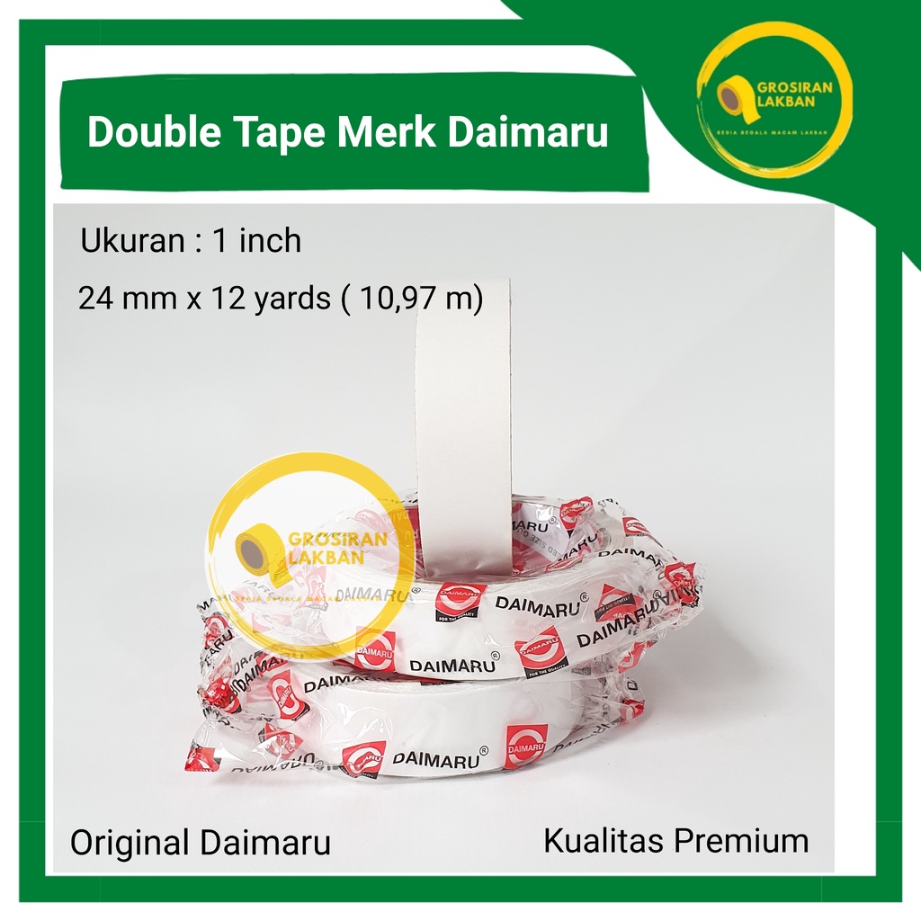 

Double Tape 1 Inch Daimaru uk 24mm x 12y Dobel Tip Isolasi Stationery Selotip