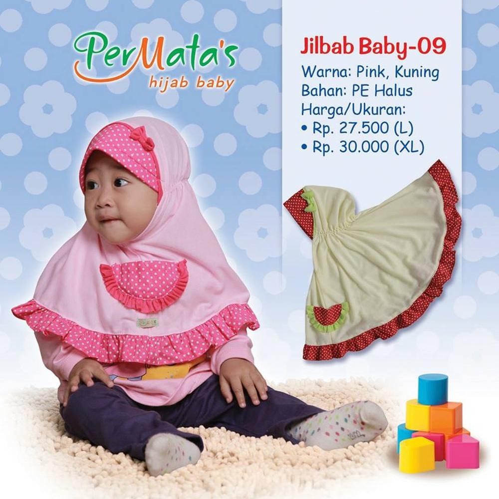 Jual Jilbab Bayi Hijab Jilbab baby 09 Hijab Permata Varian Warna Pink