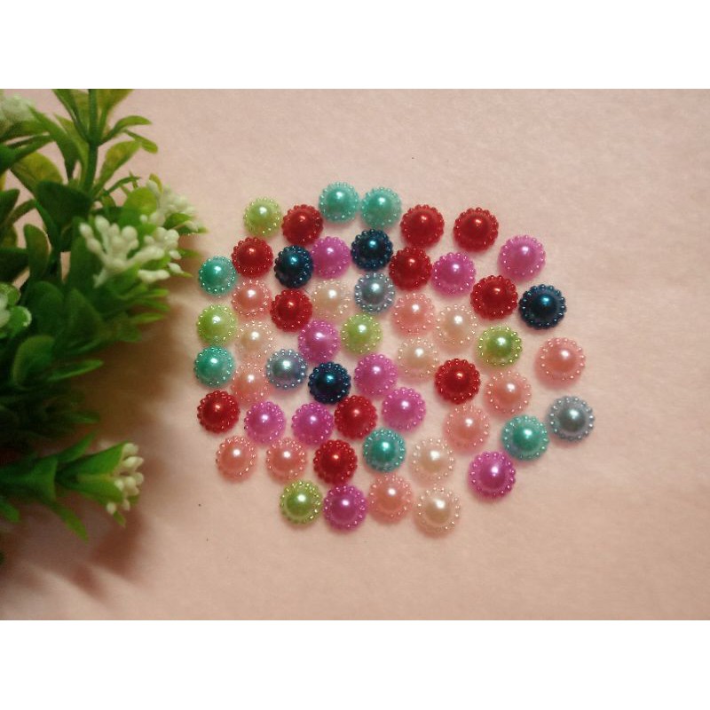 Mutiara Belah 14 mm ( isi 25 pcs ) Bentuk Matahari