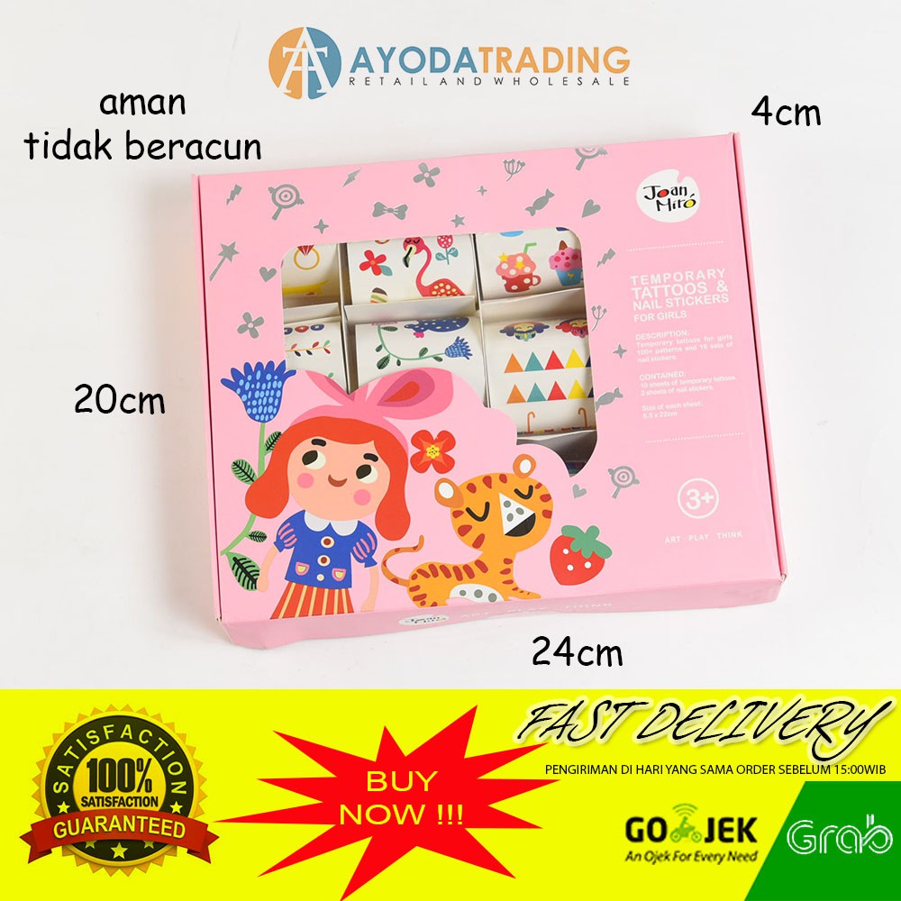 Joan Miro Temporary Tattoo Tattoos and Nail Stickers Hadiah Kado