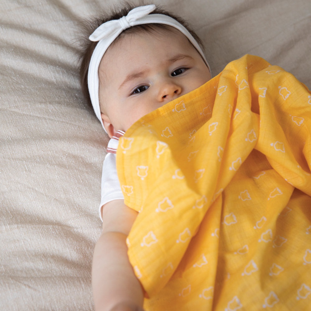 Sophie La Girafe Set of 4 Small Pastel Swaddles