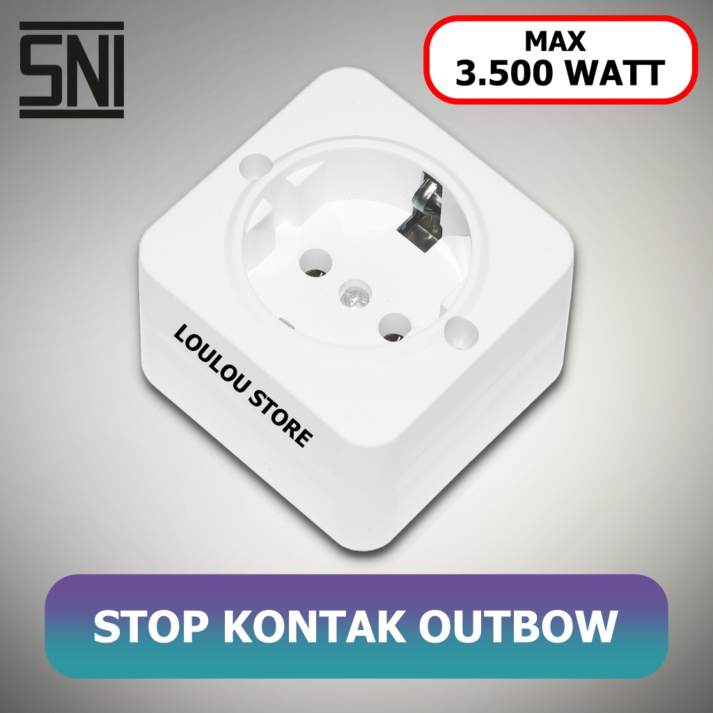 Stop Kontak Outbow Tempel Dinding Tembok VISICOM VS 900 OB VS900OB VS-900-OB