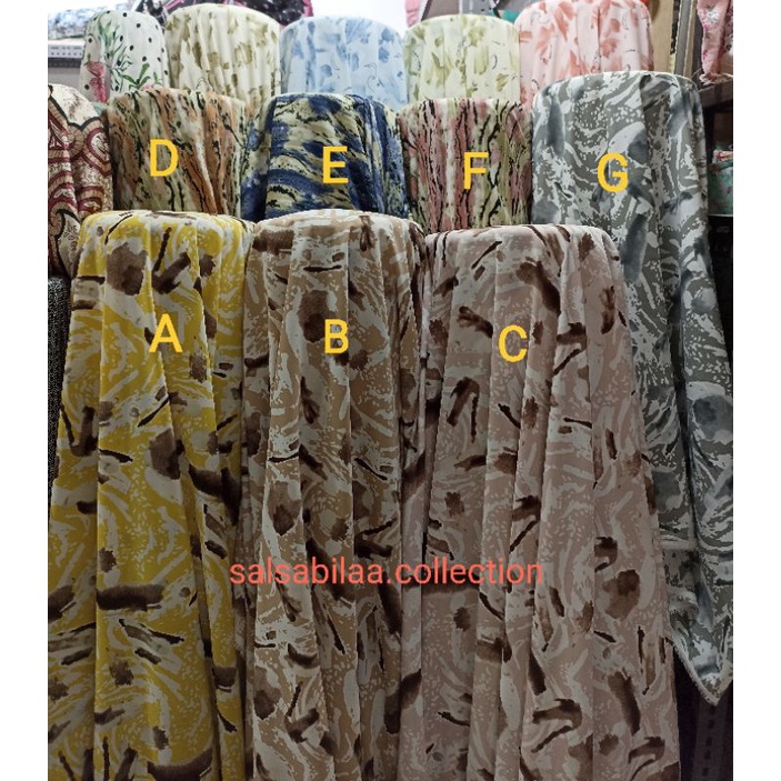 Kain Bahan Wolfis Motif Abstrak