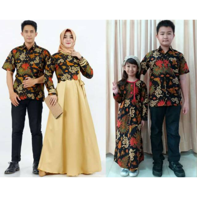 Pabrik Baju Batik NABILA Gamis Kemeja Couple Pria Wanita Anak Keluarga Seragam Kondangan