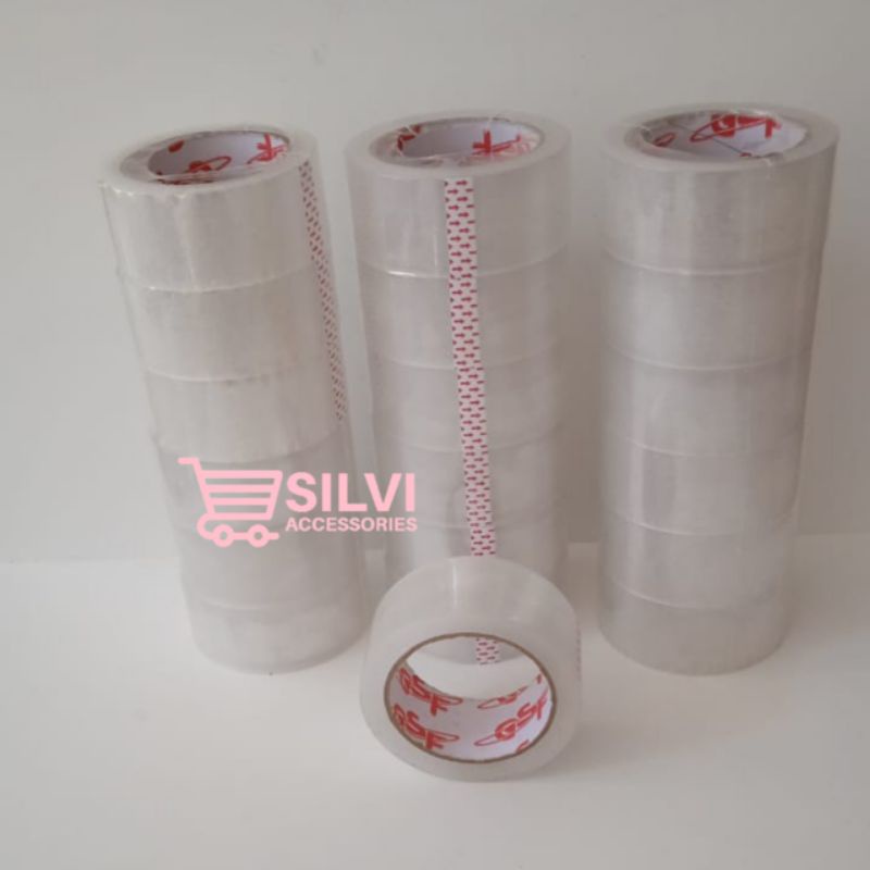 

Isolasi 2inch 45mm GSF G0045 Lakban Bening Besar Merek GSF