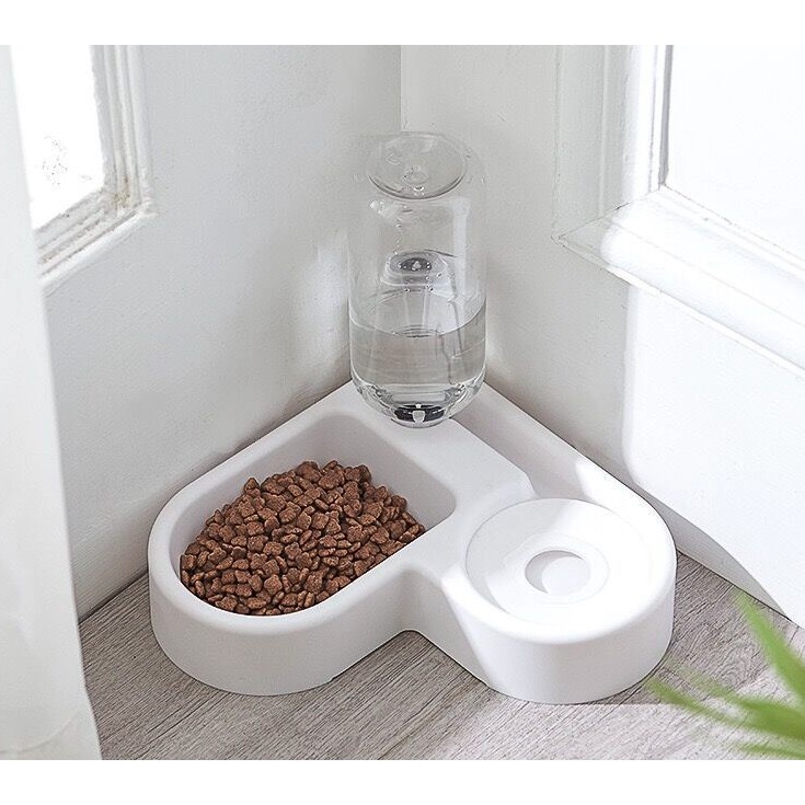 Adda Home - Pet Auto Feeder Food Water Dispenser Tempat Minum Makanan Anjing Kucing Kelinci Bentuk Hati