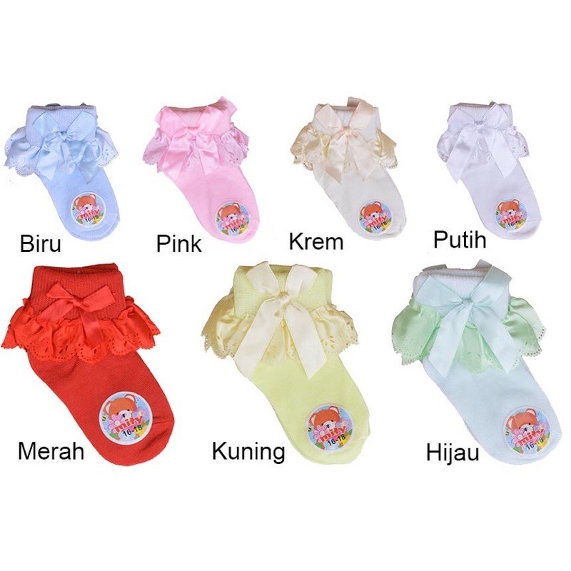 Kaos Kaki Bayi Ruffel Renda Import