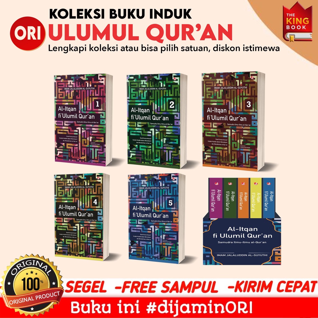 Paket Buku Terjemahan Al Itqan fi Ulumil Qur’an [Jilid 1-5] Buku Ilmu Al Quran Ulumul Quran Alitqan 