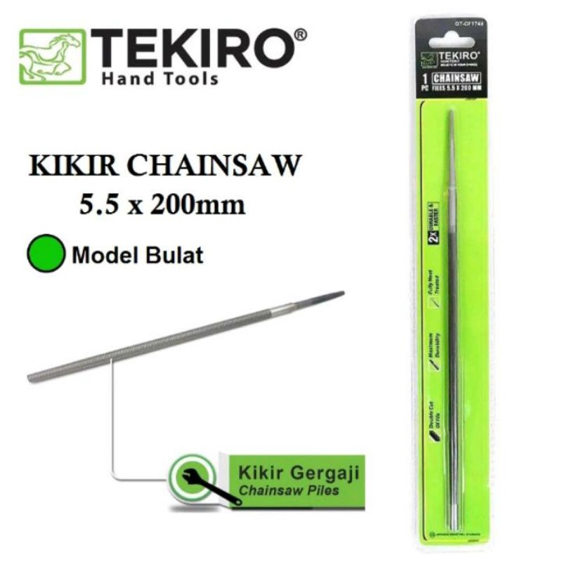 Tekiro Kikir Bulat Kikir Chainsaw Kikir Bulat Original 5.5 x 200 mm Kikir Chainsaw Asahan Chainsaw
