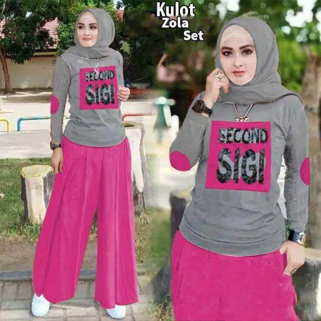 SETELAN SIGN SECOND KULOT / SETELAN WANITA / SETELAN WANITA MUSLIM /SETELAN KEKINIAN