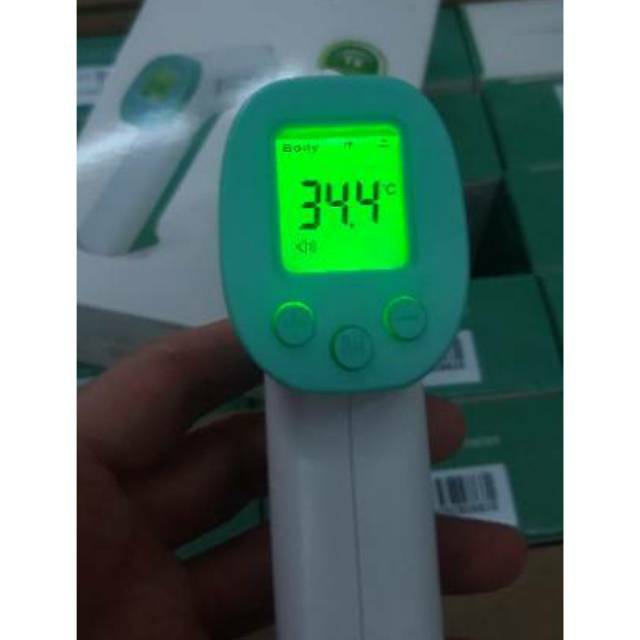 Thermometer infrared non kontak thermogun huan yu F102 Gp300 3 display warna bergaransi