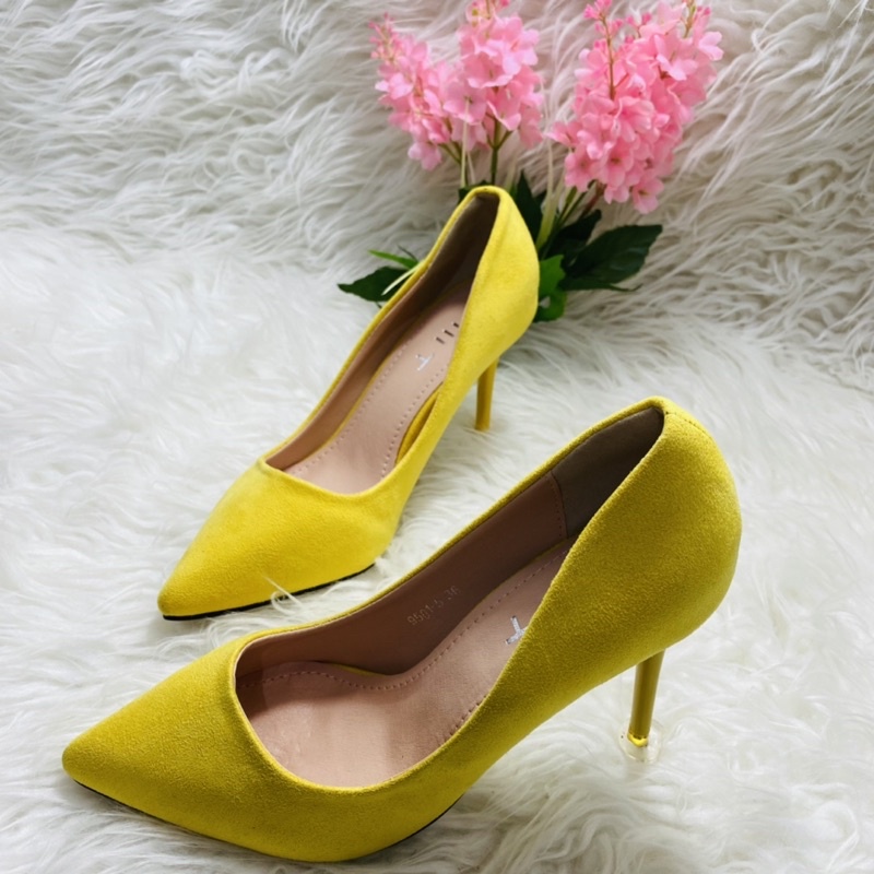 @gemilangshoes high heels TMT 9501 polos suede (restock best seller) sepatu tumit wanita import-2