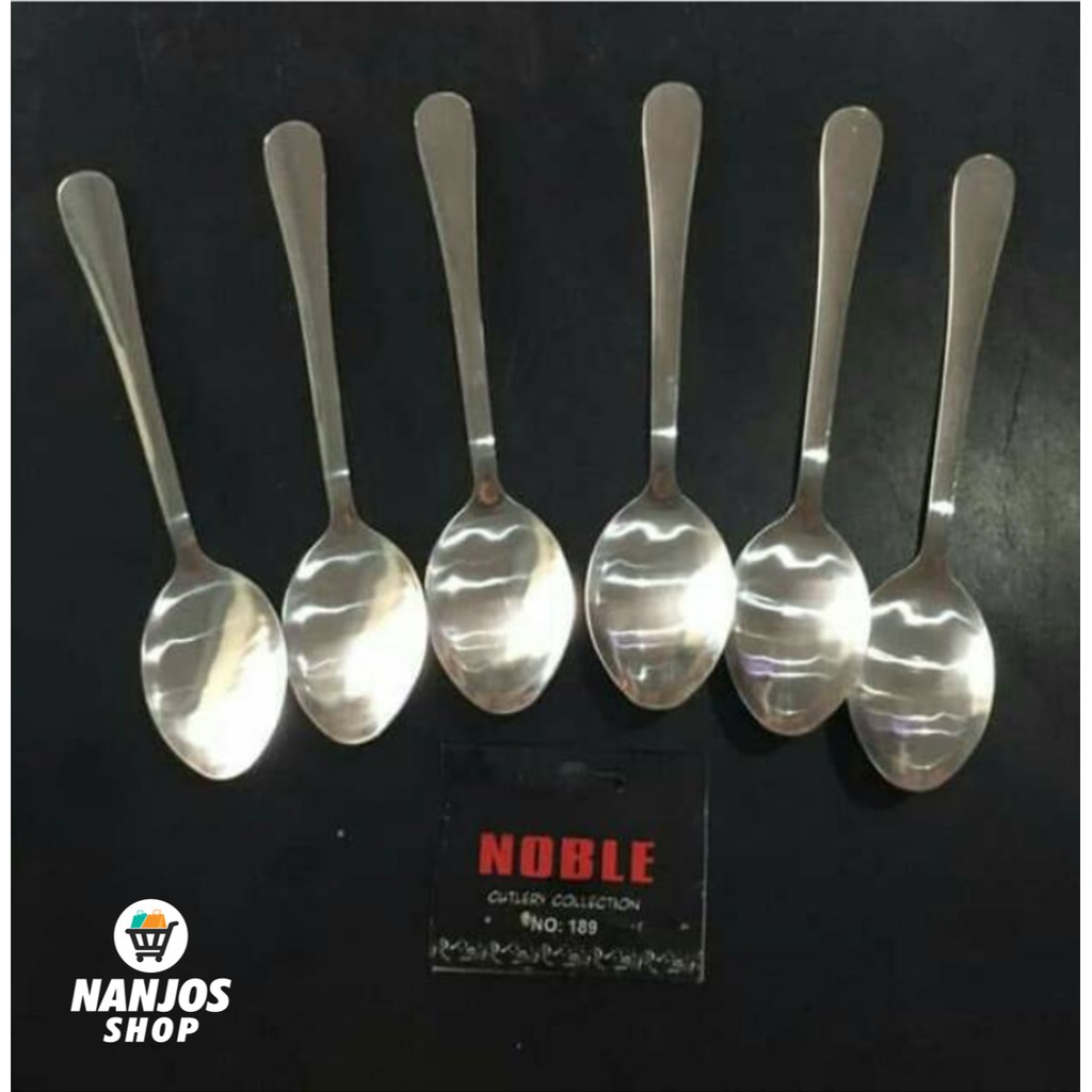 Sendok Makan Stainless Murah Tebal Berkuliatas Isi 6 Pcs Noble