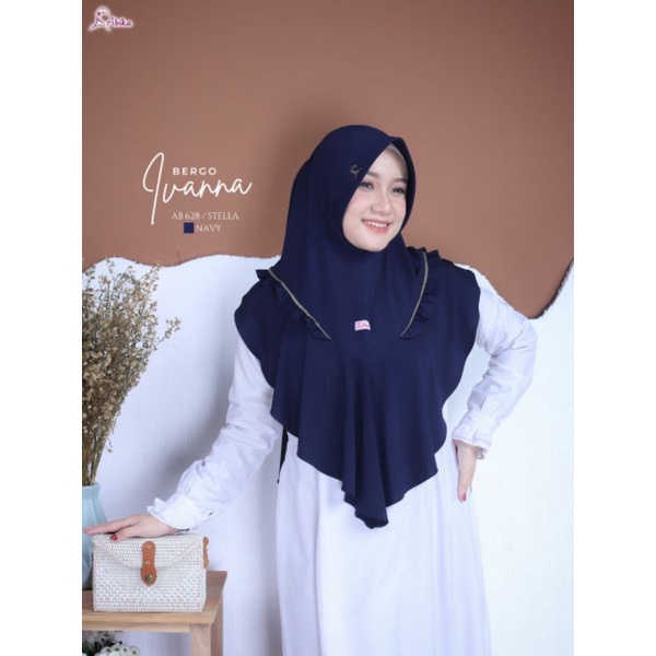 Bergo Ivanna by Abika/Bergo instant/kerudung abika/kerudung lebaran/bergo kondangan