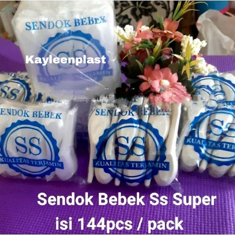 Sendok Plastik Bebek Super SS 1pack 144 pcs