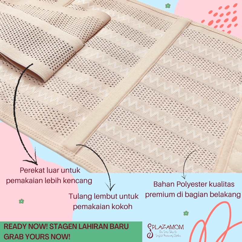 stagen lahiran pasca sc caesar sesar normal korset corset nifas melahirkan newborn new mom maternity untuk penampilan singset pemakaian kencang kokoh bahan katun polyester kualitas premium