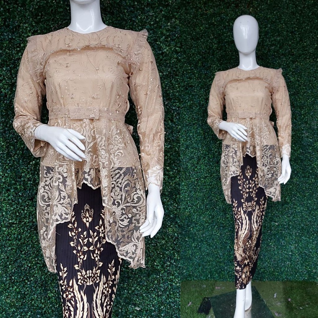 PROMO SE KEBAYA RINJANI PINQUIN / SET KEBAYA TULLE PINQUIN / SET KEBAYA TULLE BORDIR TIMBUL