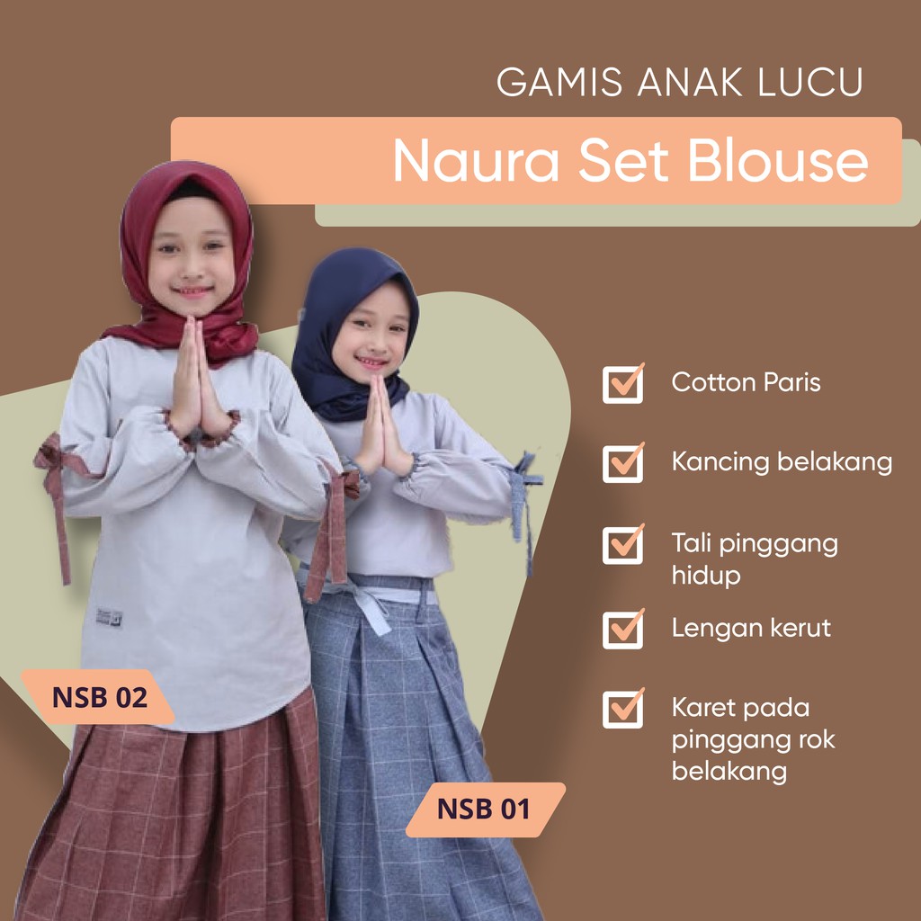 Gamis anak lucu / Gamis muslim anak Stelan Rok Hoofla)