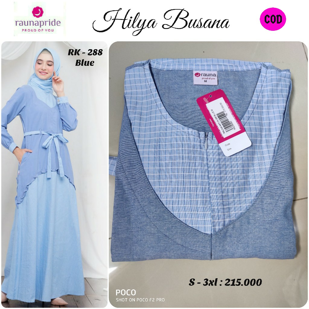 Gamis Rauna Terbaru / RK - 288 / 289 / 290 / Fashion Muslim