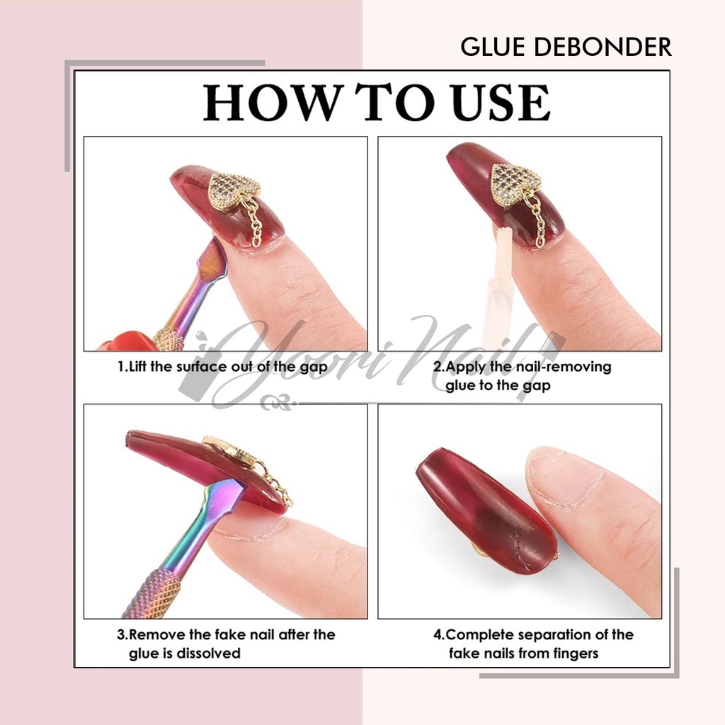 Glue debonder cairan pembersih lem kuku nail art nail glue eyelash