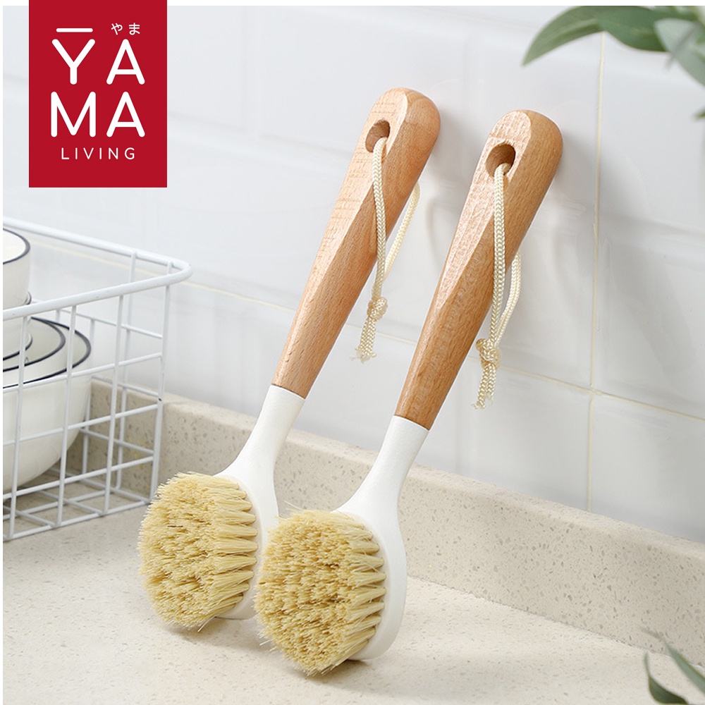 YAMA MIGA Kitchen Wood Brush Sikat Pembersih Dapur Cuci Piring Panci Wajan Sink