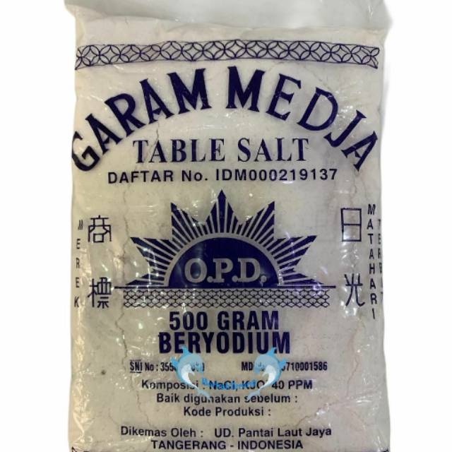 

Garem Meja Matahari Terbit 500gr HALUS / Garam Medja / Garem OPD/Garam Laba-Laba