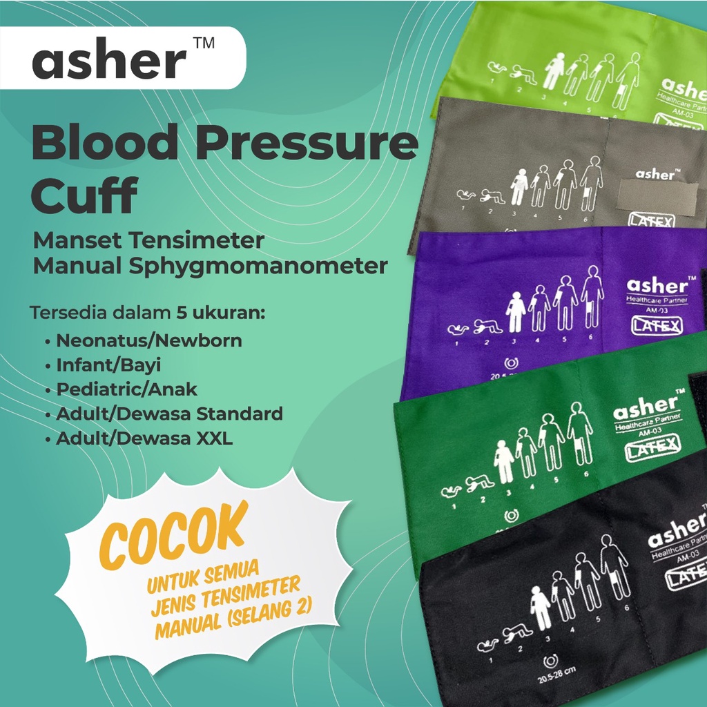 MANSET TENSIMETER ASHER SELANG 2 ANEROID MANUAL SPHYGMOMANOMETER ASHER MEDICAL ONLINE MEDICALONLINE