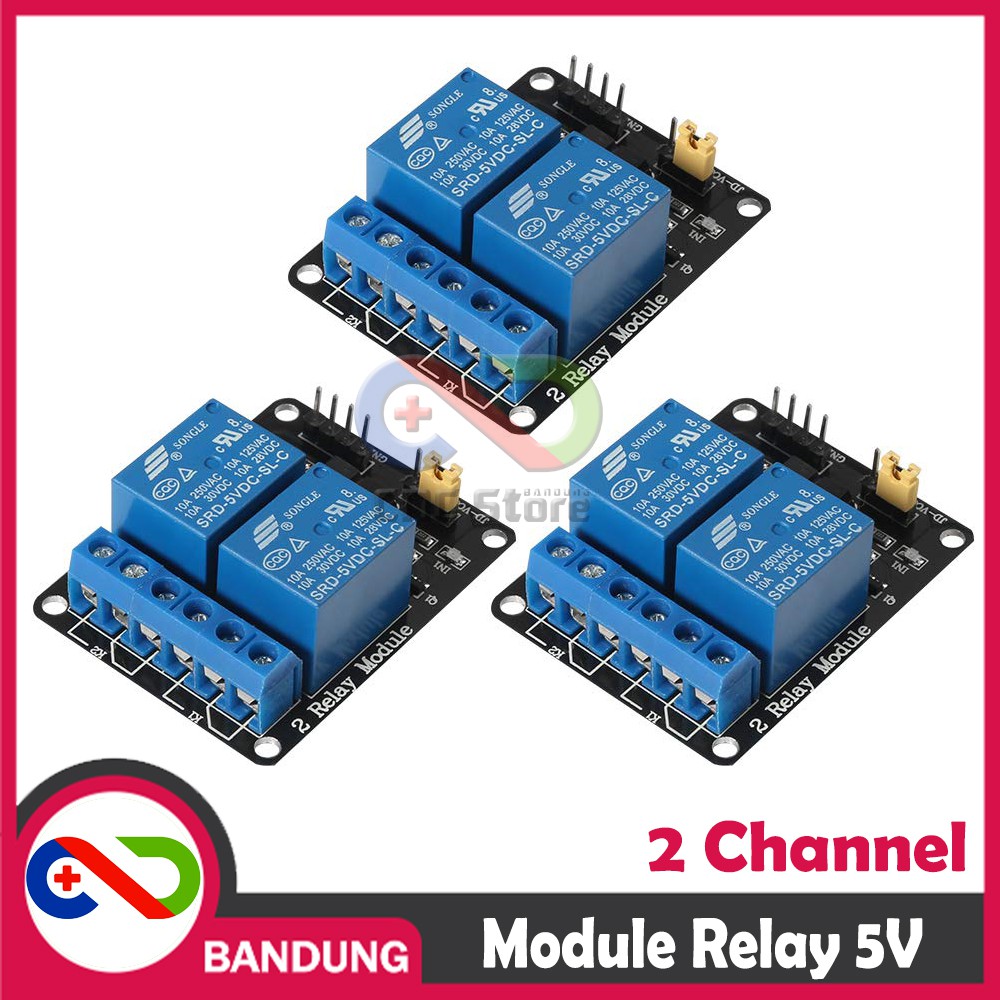 RELAY 5V 2 CHANNEL OUTPUT 250VAC 30VDC 10A WITH OPTOCUPLER MODUL