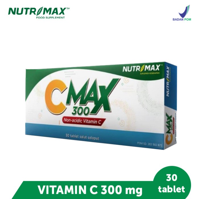 NUTRIMAX CMAX 300 mg isi 30 tablet strip - non-Acidic Vitamin C