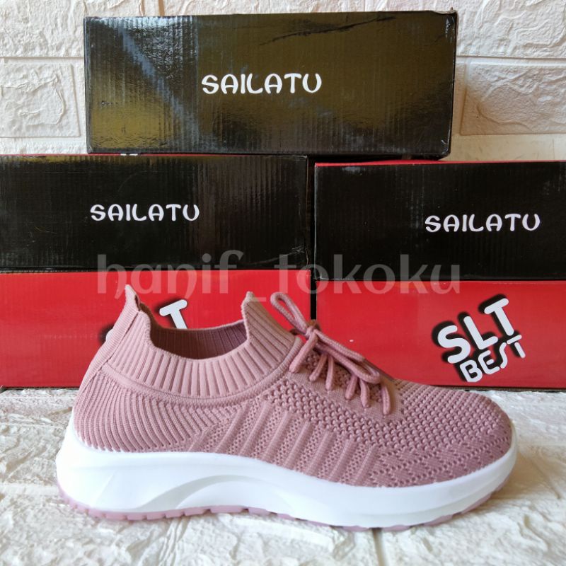 sepatu sneakers wanita / sepatu rajut wanita / sepatu dewasa murah