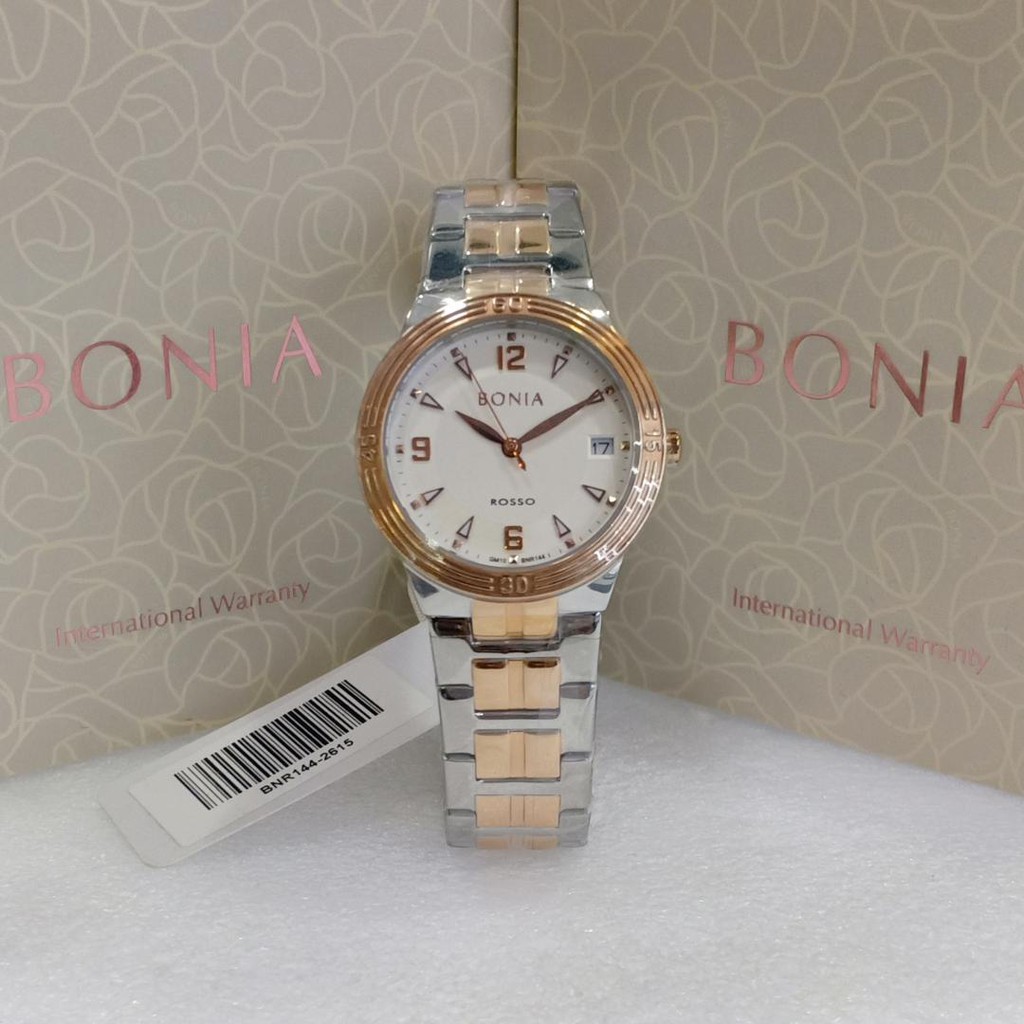 BONIA BNR144-2615 ROSSO SILVER ROSEGOLD WANITA ORIGINAL GARANSI 1TAHUN