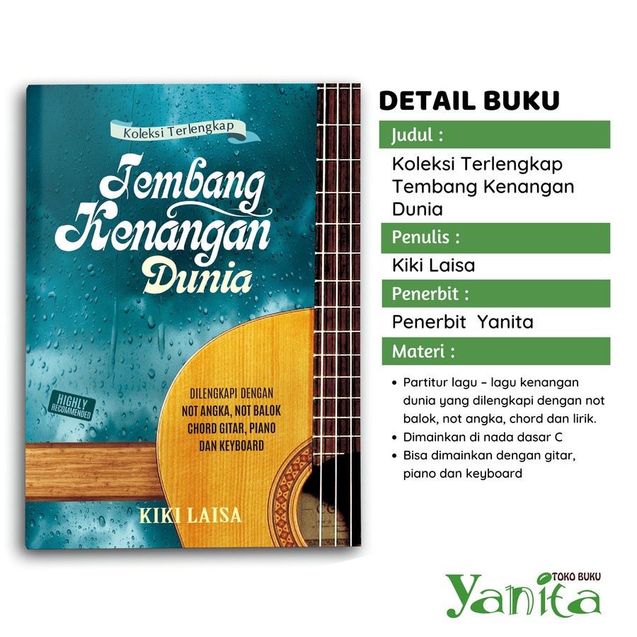 Buku Koleksi Terlengkap Tembang Kenangan Dunia - Kiki Laisa